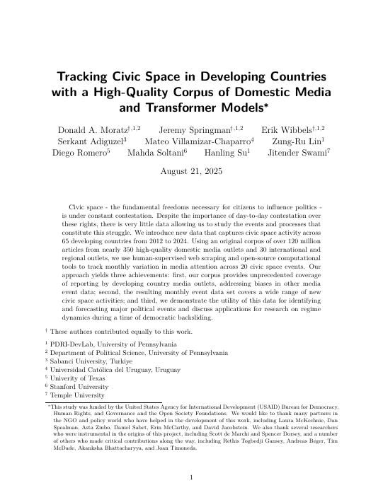 Preview of first page: Tracking Civic Space